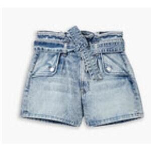 Veronica Beard Nori belted denim shorts